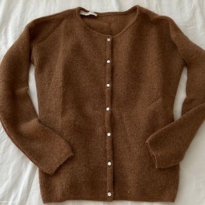 Sezane - Gilet Gaspard Cardigan in Camel